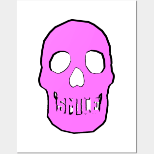 Pink Skull Smile Posters and Art